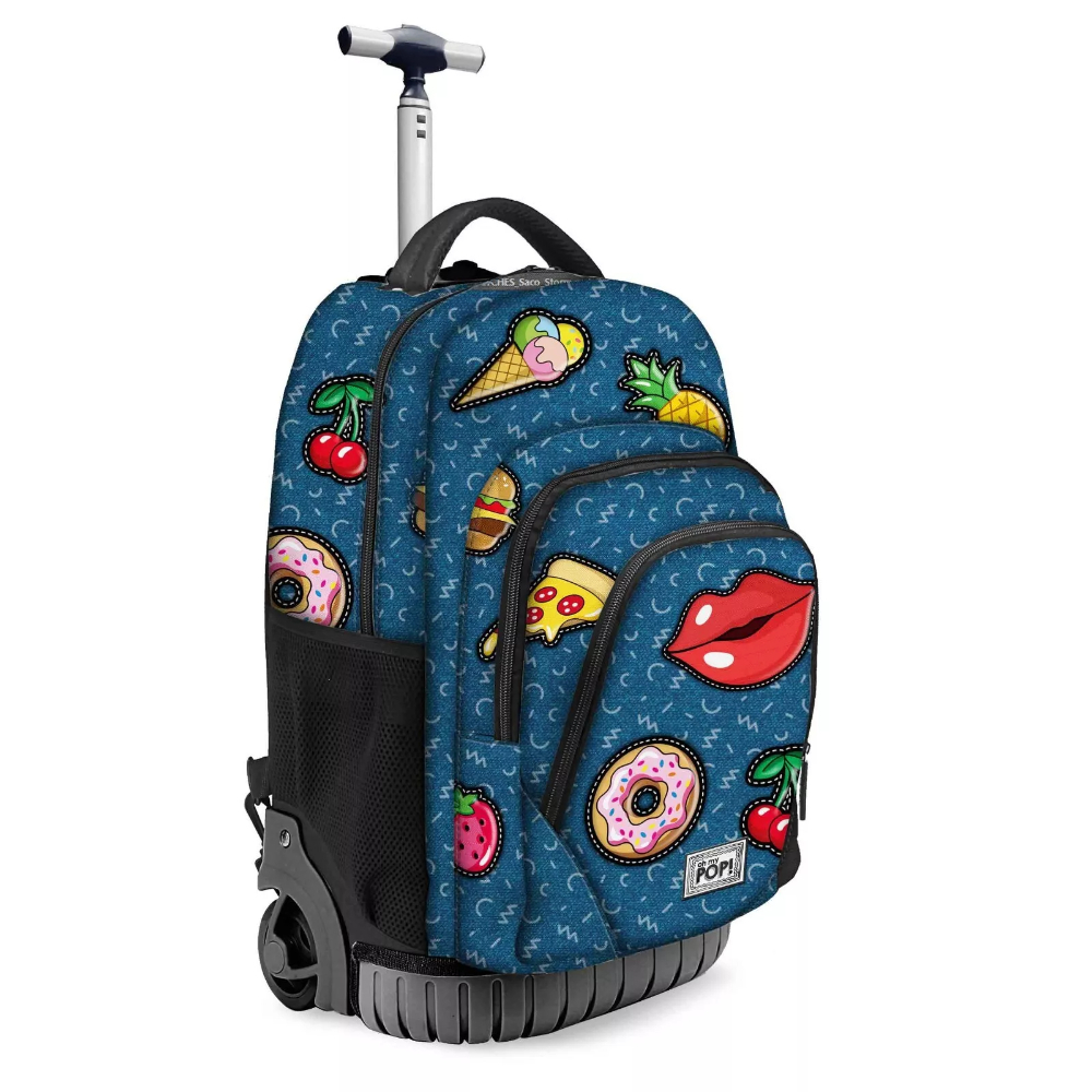 Mochila Trolley con ruedas GTS Oh My Pop Patches 80774