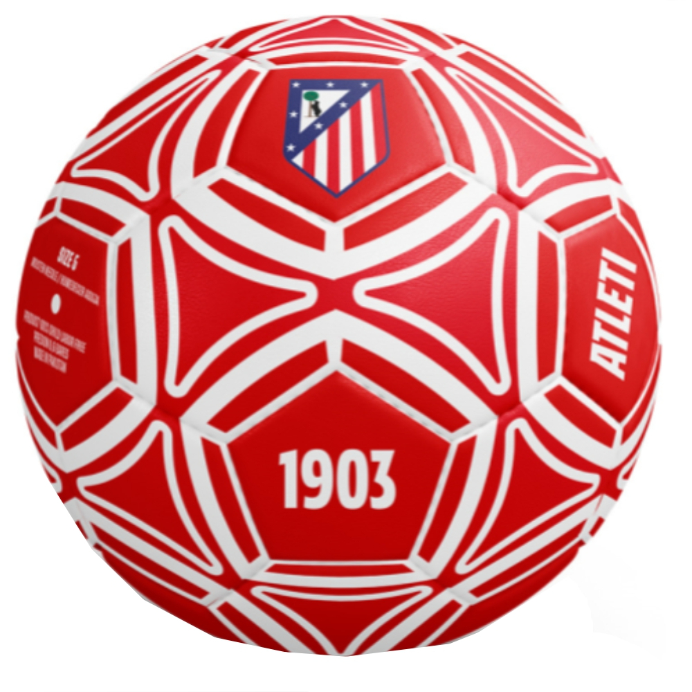 Balón Atlético De Madrid Rojo Pentágonos Grande 83987