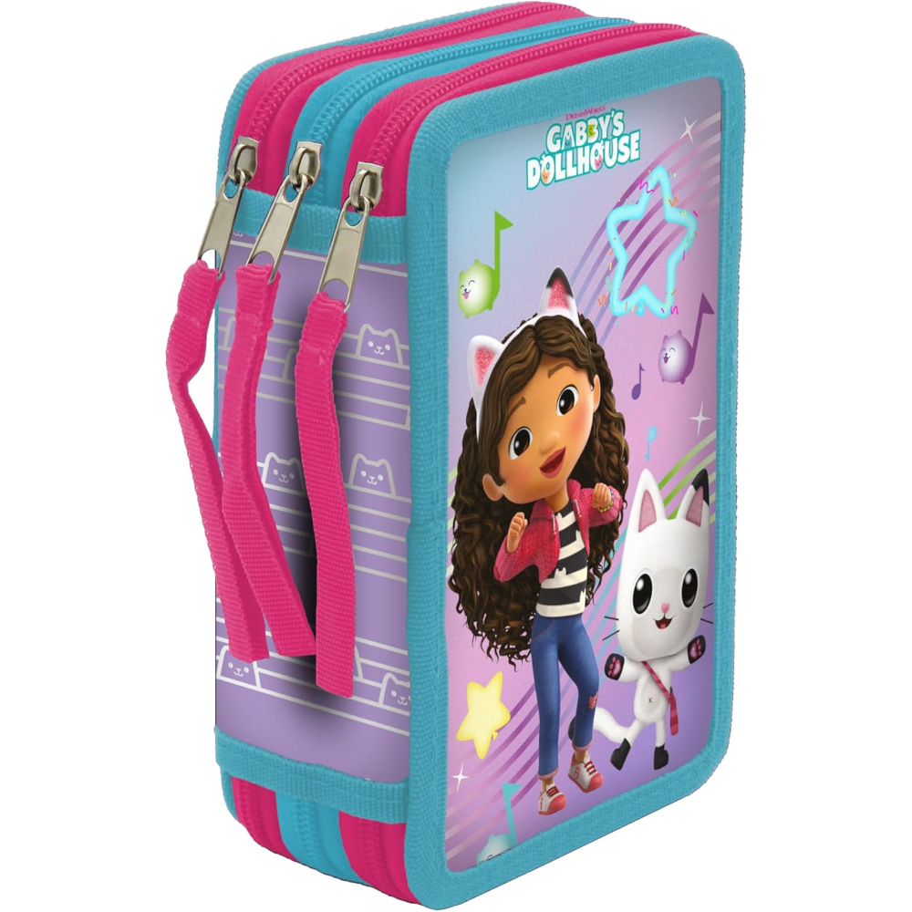 Plumier con Material Escolar Gabbys Dollhouse 3 Pisos 87962